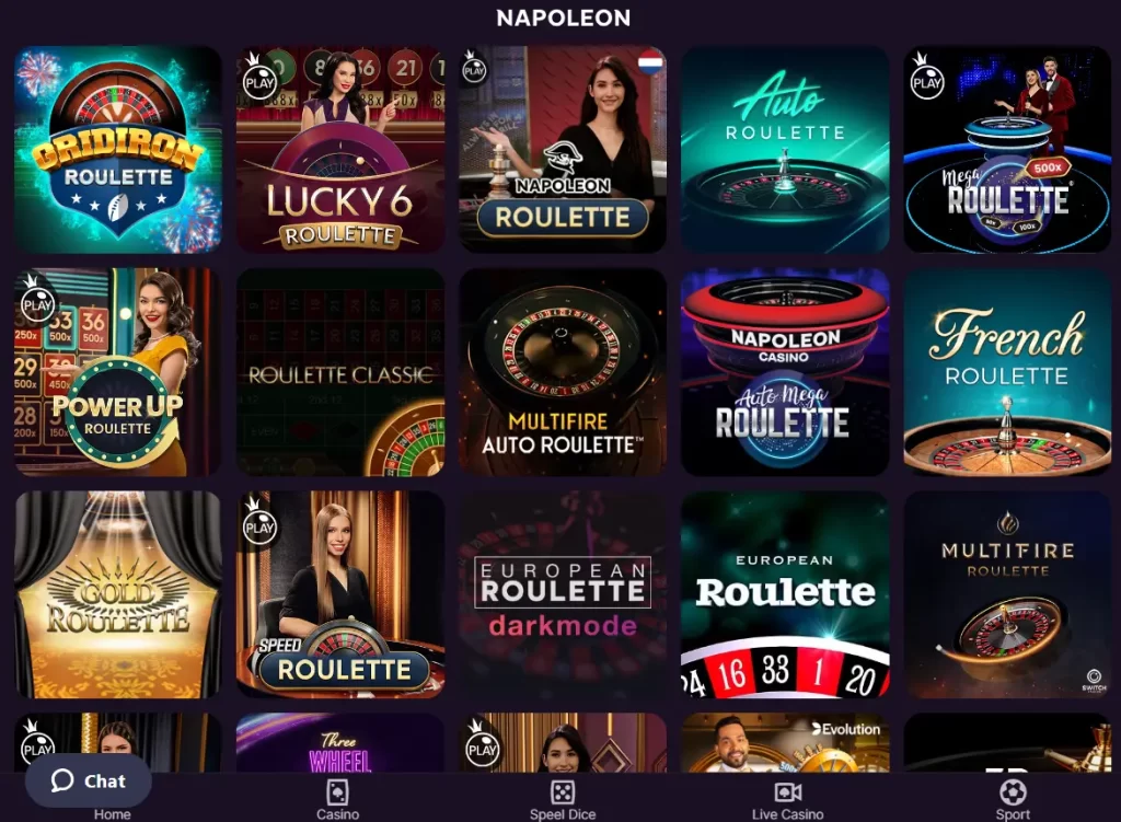 De beste casinowebsite Napoleon Games met spellen in België