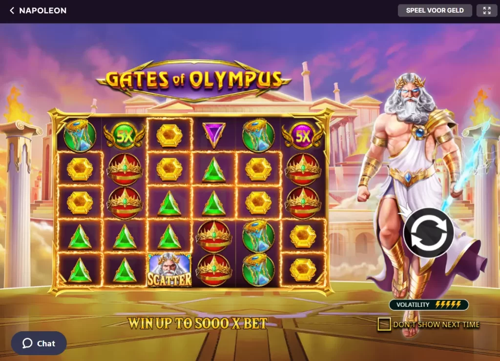 Napoleon Casino games demo voor Gates of Olympus